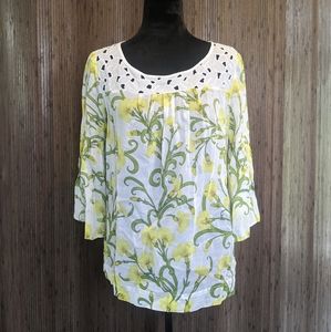 HD in Paris Anthropologie Floral Blouse100% Cotton 12US